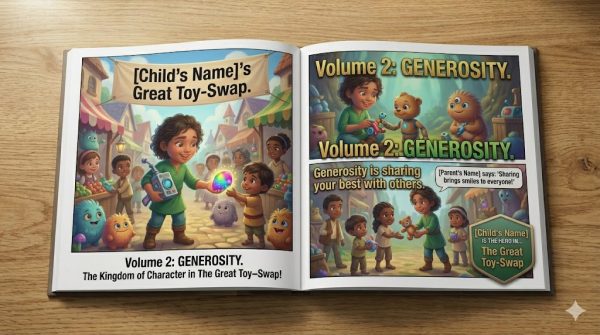 childrens book, character building trait generosity, lesson on generosity