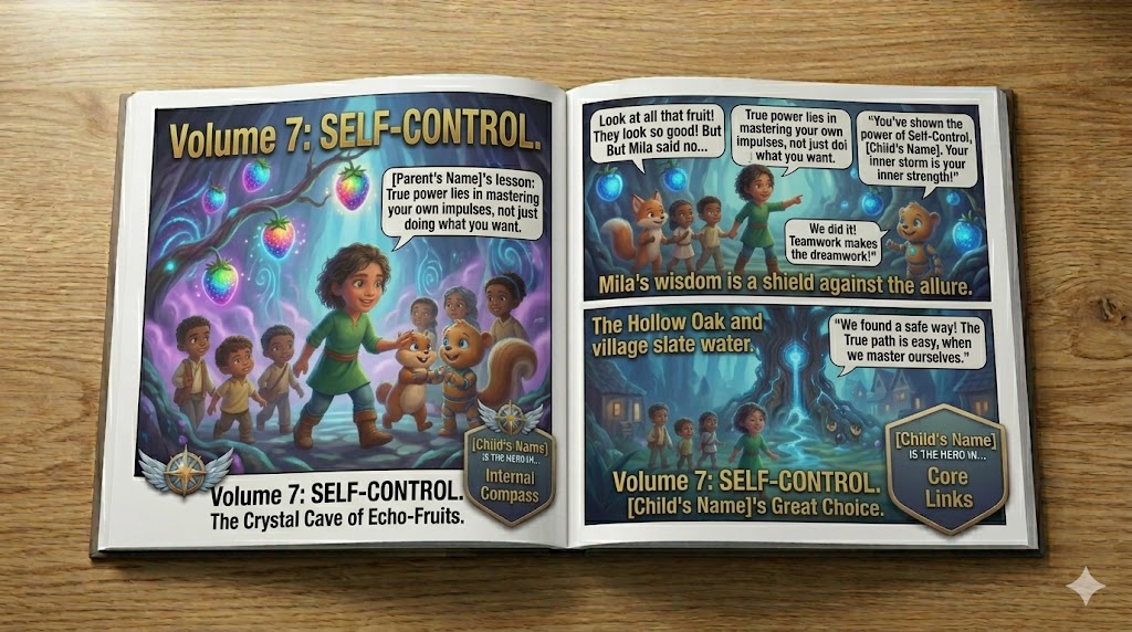 childrens book, character building trait self control, lesson on self control